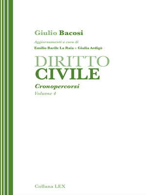 cover image of DIRITTO CIVILE--Cronopercorsi--Volume 4